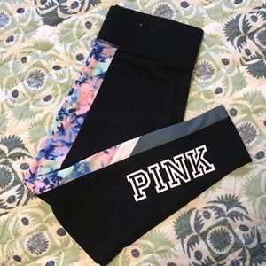 ❌SOLD❌NWOT. PINK Watercolor leggings